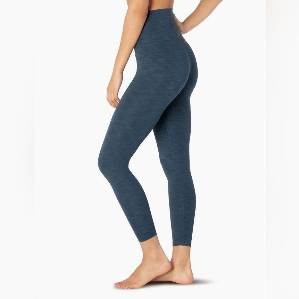 Beyond Yoga High Rise Ribbed Leggings In Blue Horizon Heather Size Xs - Picture 2 of 8